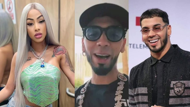 Collage de imágenes de Yailin La más viral y Anuel AA en el que se evidencia la pérdida de peso del cantante de reguetón.&nbsp;