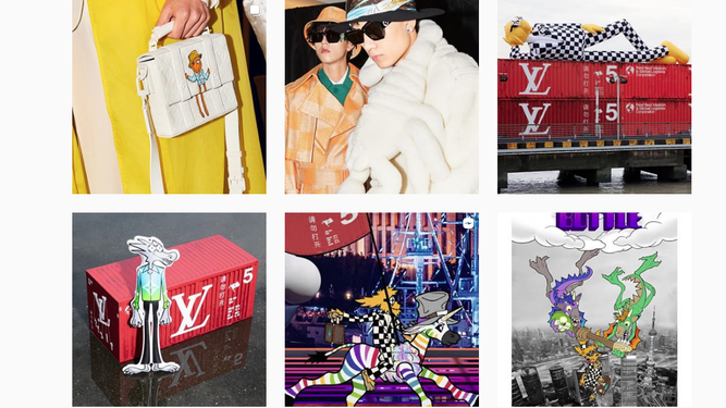 Captura de pantalla tomada del perfil oficial en Instagram de la firma de moda Louis Vuitton.