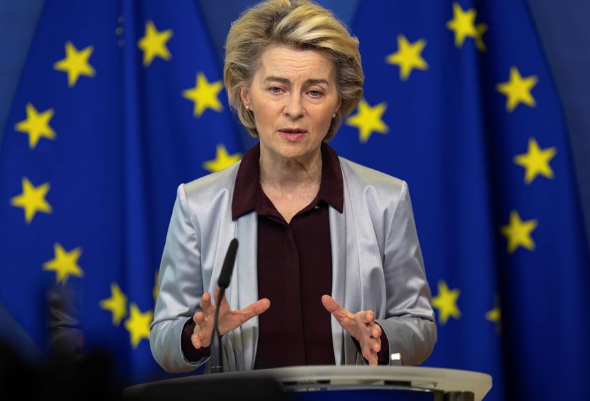 La presidenta de la Comisión Europea Ursula von der Leyen en Bruselas el 24 de noviembre del 2020.