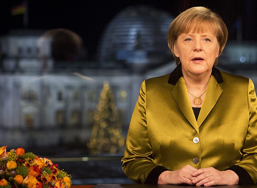 Angel Merkel, la canciller alemana durante su discurso de fin de año. (EFE)