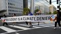 Unos siete manifestantes piden la dimisión del presidente del Banco Mundial, David Malpass. Unos siete manifestantes piden la dimisión del presidente del Banco Mundial, David Malpass.