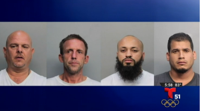 El acusado Luis Cancel  iba acompañado de José Martínez, Christopher Walters y Antonio Soto (CAPTURA DE VIDEO)