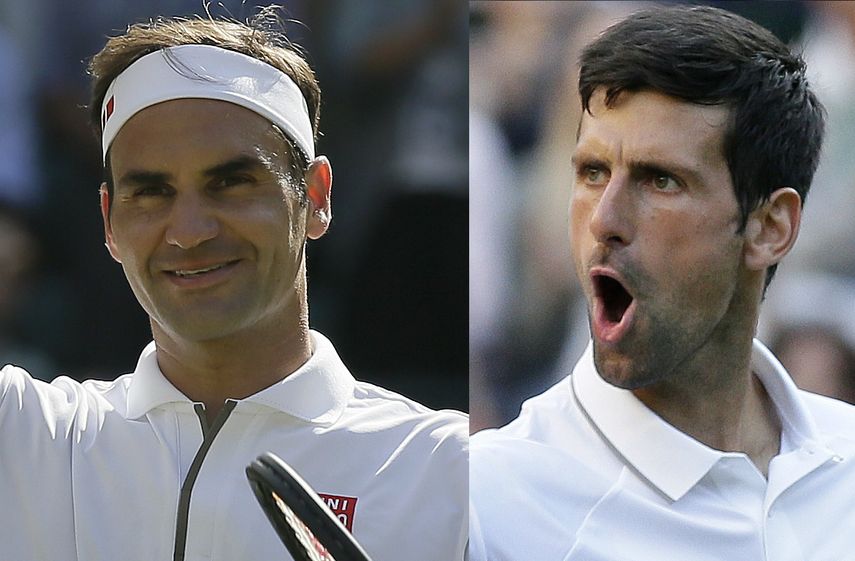 El suizo Roger Federer y el serbio Novak Djokovic, dos rivales que se enfrentarán este domingo.&nbsp;