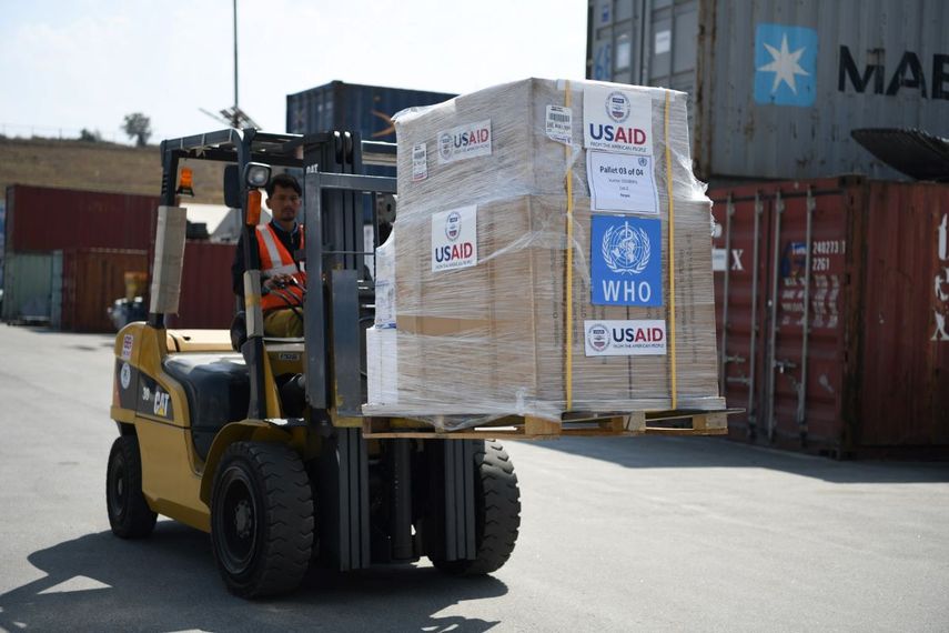 Fotograf&iacute;a de la ayuda humanitaria enviada por Estados Unidos a trav&eacute;s de USAID a pa&iacute;ses del mundo con un sistema de salud vulnerable.&nbsp;