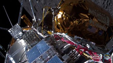 Vista del módulo lunar de La empresa privada Intuitive Machines.
