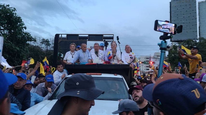 Caravana durante cierre de campaña regional en el Zulia&nbsp;