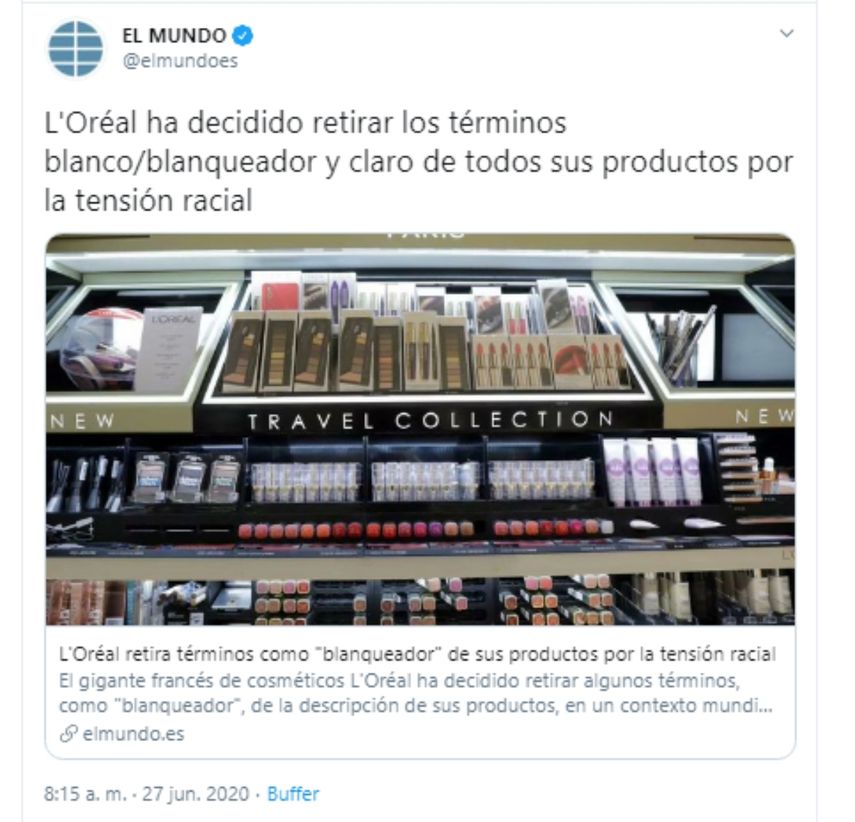 Medio rese&ntilde;a en Twitter el anuncio de la empresa est&eacute;tica.&nbsp;