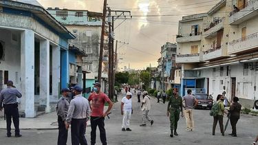Fuerzas del régimen reprimen las protestas en Cuba iniciadas el 11 de julio de 2021.&nbsp;