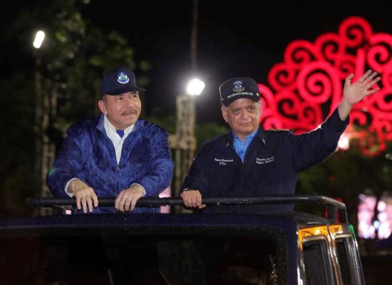 El dictador sandinista Daniel Ortega y su consuegro y jefe de la policía