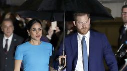 El principe Enrique y Meghan Markle llegan a la entrega anual de los Endeavour Fund Awards en Londres el 5 de marzo de 2020.&nbsp;