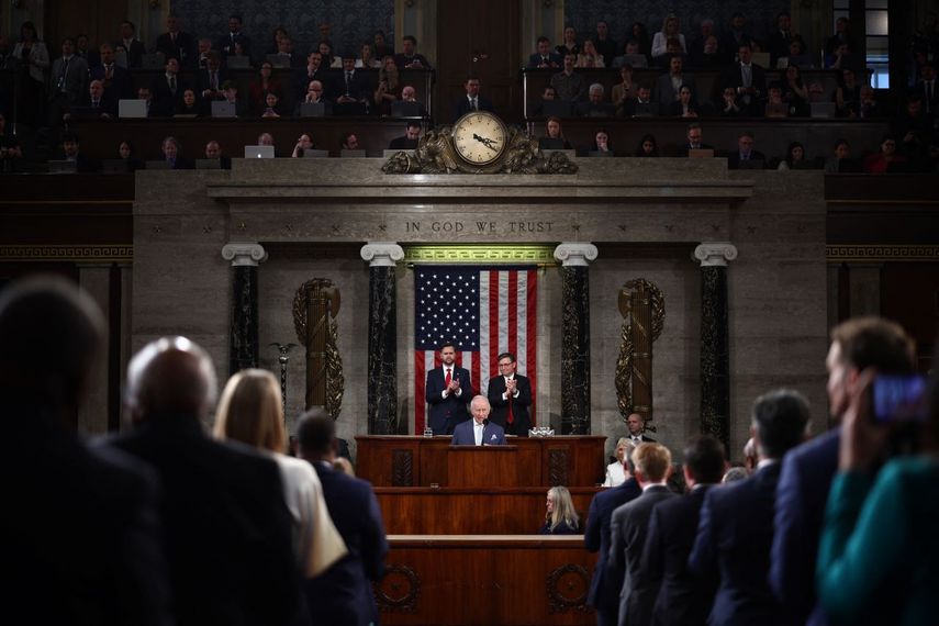 El rey Carlos III de Gran Bretaña se dirige a una Sesión Conjunta del Congreso de Estados Unidos en Washington, DC, el 28 de abril de 2026.