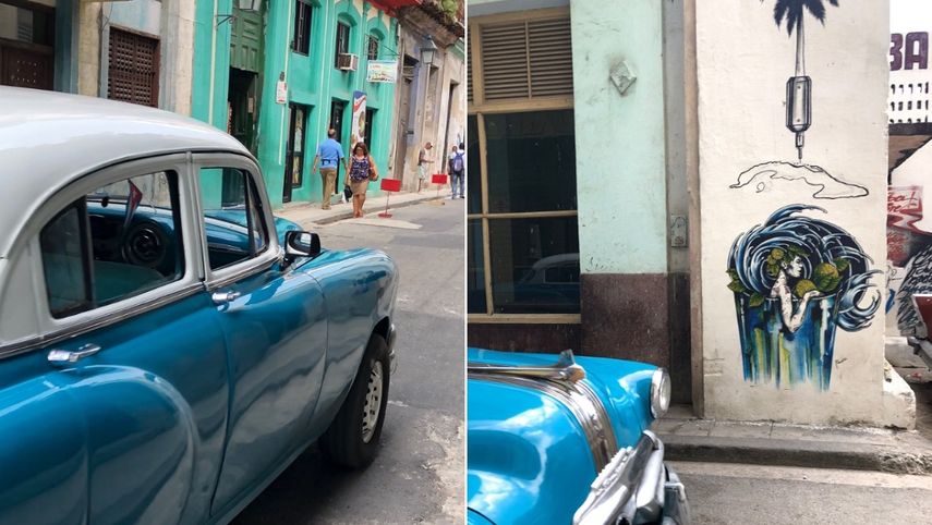 Dos de las imágenes de La Habana publicadas por el consejero delegado de Twitter, Jack Dorsey.
