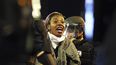 Una manifestante grita a policías antidisturbios durante unos enfrentamientos en&nbsp;Charlotte, Carolina del Norte.