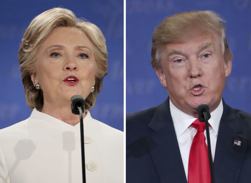 La demócrata Hillary Clinton y el republicano Donald Trump.&nbsp;
