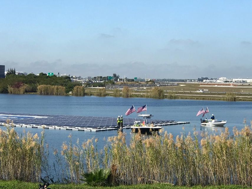 Inauguran primera instalación de paneles solares flotantes en MiamiDade