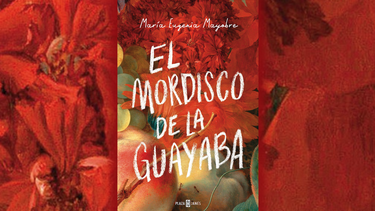 Portada de la novela El mordisco de la guayaba, de la escritora venezolana María Eugenia Mayobre.