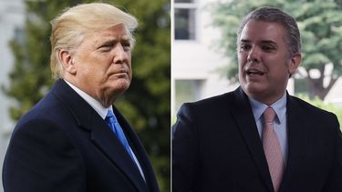 Donald Trump (izq.), presidente de EEUU, e Iván Duque, presidente de Colombia.