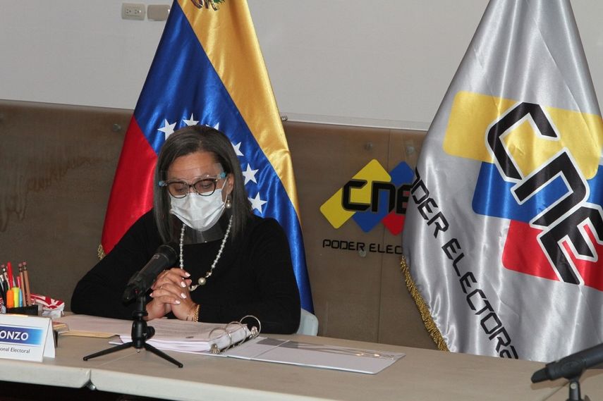 &nbsp; La presidenta del Consejo Nacional Electoral de Venezuela (CNE), Indira Alfonzo. &nbsp;
