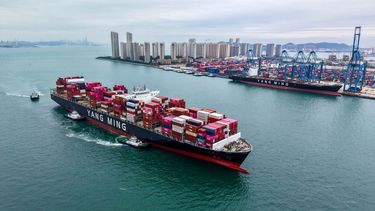 Imagen del Puerto en Qingdao, China.