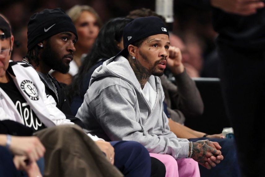 El boxeador estadounidense Gervonta Davis durante un partido de la NBA en Brooklyn, el 26 de febrero de 2025.