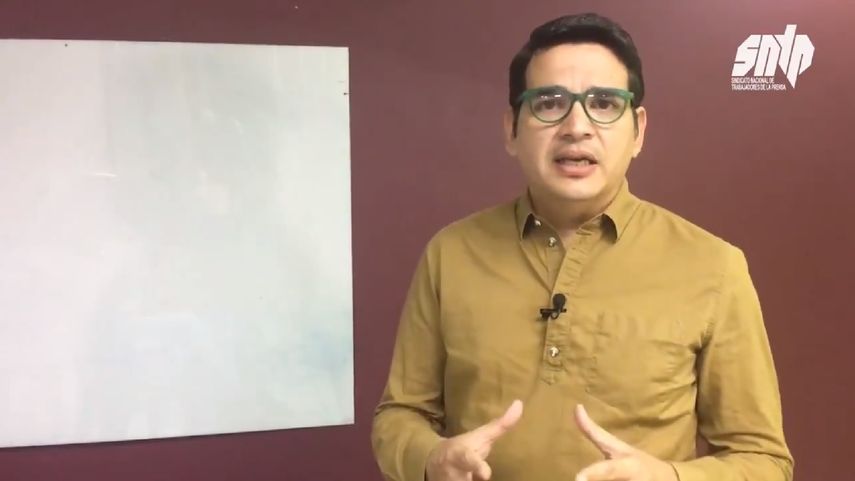 Marco Ruiz, secretario general del Sindicato Nacional de los Trabajadores de la Prensa en Venezuela.