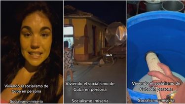 Una turista española graba el momento en que llega la leche a una bodega cubana.&nbsp;