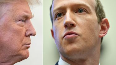 Imagen yuxtapuesta del presidente de Estados Unidos, Donald Trump, y el fundador de Facebook, Mark Zuckerberg.