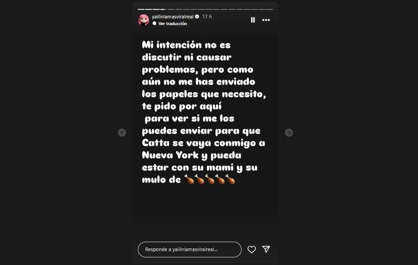 Yailin La Más Viral solicita a Anuel que firme un documento para su hija Cattleya. 