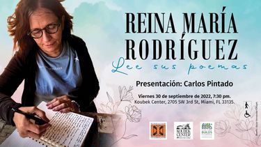 Reina María Rodríguez leerá sus poemas este 30 de septiembre en el Koubek Center de Miami.&nbsp;