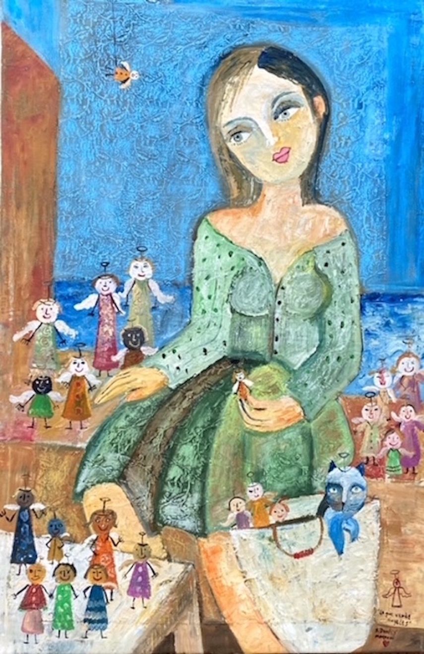 Una de las piezas incluidas en la muestra La que vende ángeles, de la artista cubana Sandra Dooley, cuya obra está en exposición en el Miami Hispanic Cultural Arts Center hasta el 28 de febrero.
