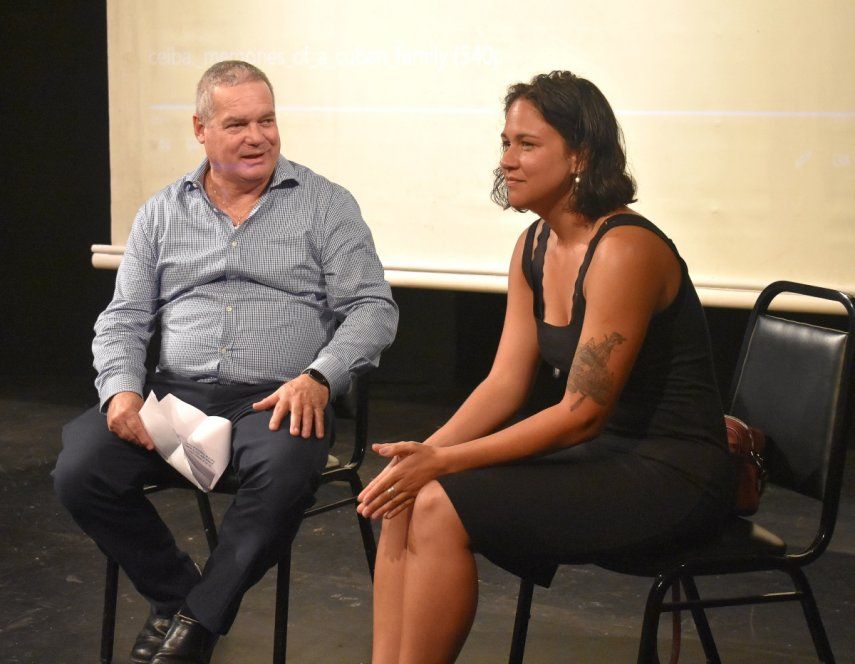El periodista Luis de la Paz y la realizadora Attys Luna Vega Valdés