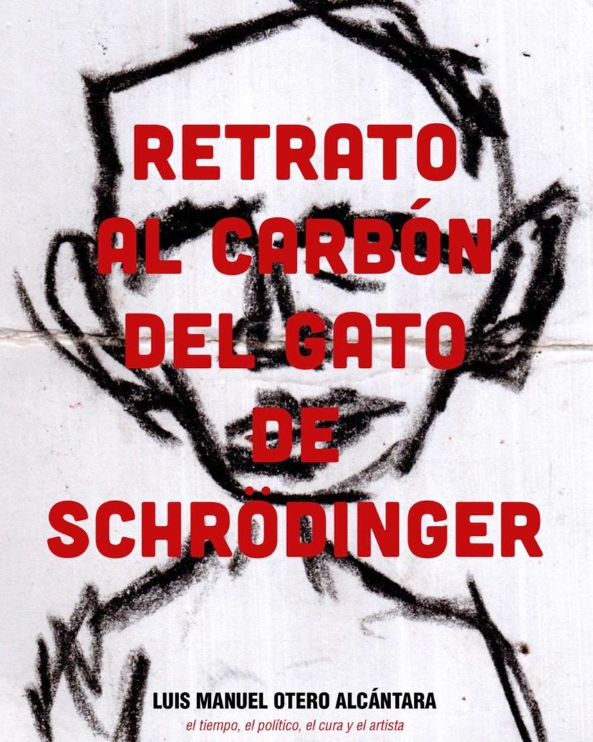 Retrato al carbón del gato de Schrödinger, de Luis Manuel Otero Alcántara.&nbsp;