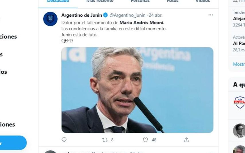 El ministro de Transporte argentino, Mario Andrés Meoni.