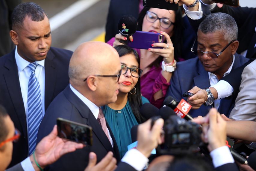 Jorge Rodríguez, jefe negociador del régimen venezolano en el diálogo que sostiene con la oposición de ese país en República Dominicana&nbsp;