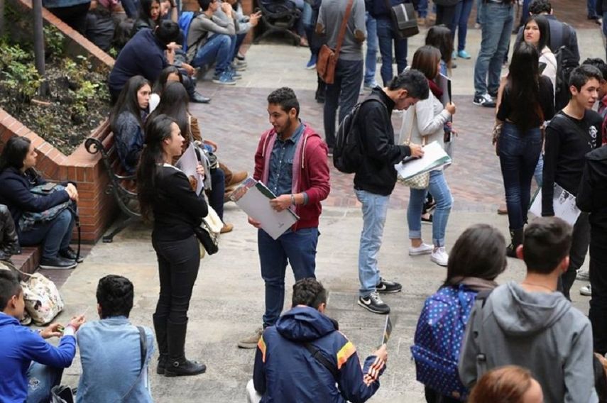 Estudiantes de la Universidad de Externado, Colombia.