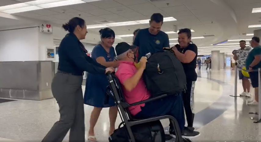 &nbsp;Captura de pantalla. Llegada de Manuel Menéndez Castellanos a Miami.&nbsp;