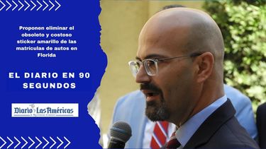 proponen eliminar el obsoleto y costoso sticker amarillo de las matriculas de autos en florida
