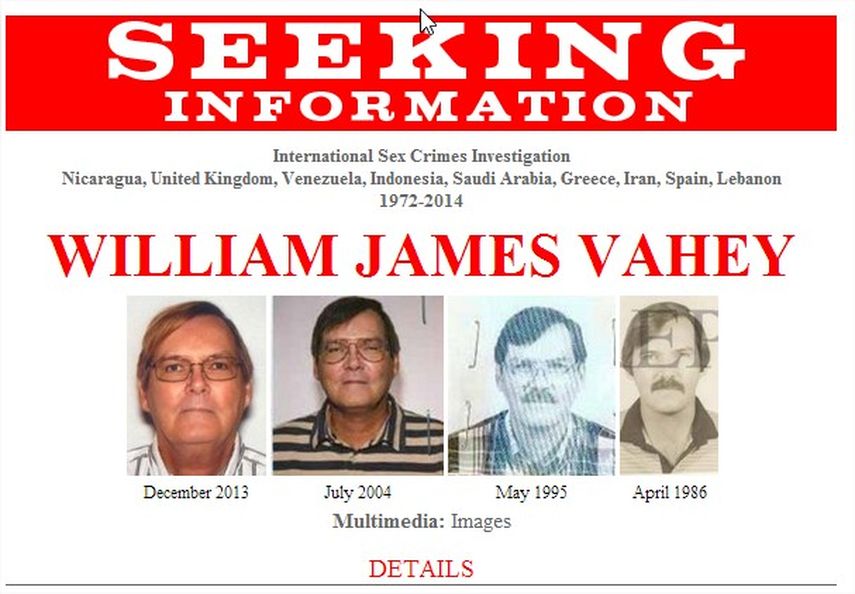 William James Vahey, estadounidense de 64 años