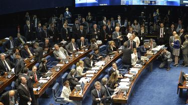 Sesión del Senado brasileño para decidir el destino de la presidenta suspendida, Dilma Rousseff
