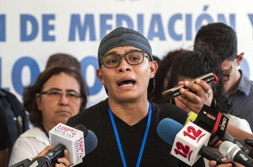 Víctor Cuadras, representante de la Alianza Cívica, anuncia más protestas contra el Gobierno de Daniel Ortega.