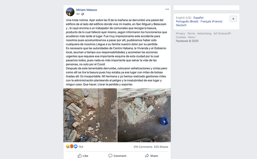 Una vecina denunci&oacute; lo ocurrido en su cuenta de Facebook.&nbsp;