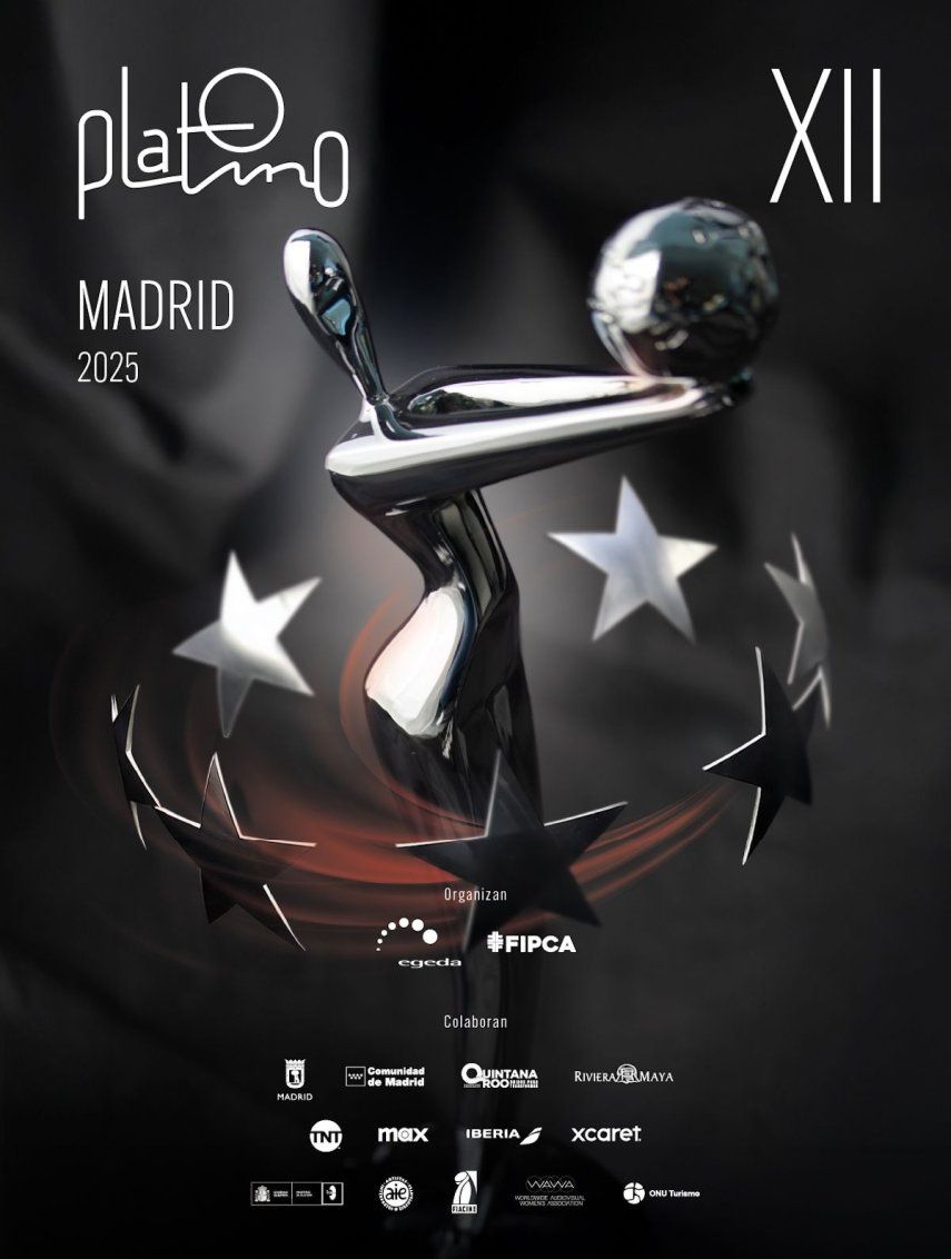 Cartel promocional de la décimo segunda edición de los Premios Platino.