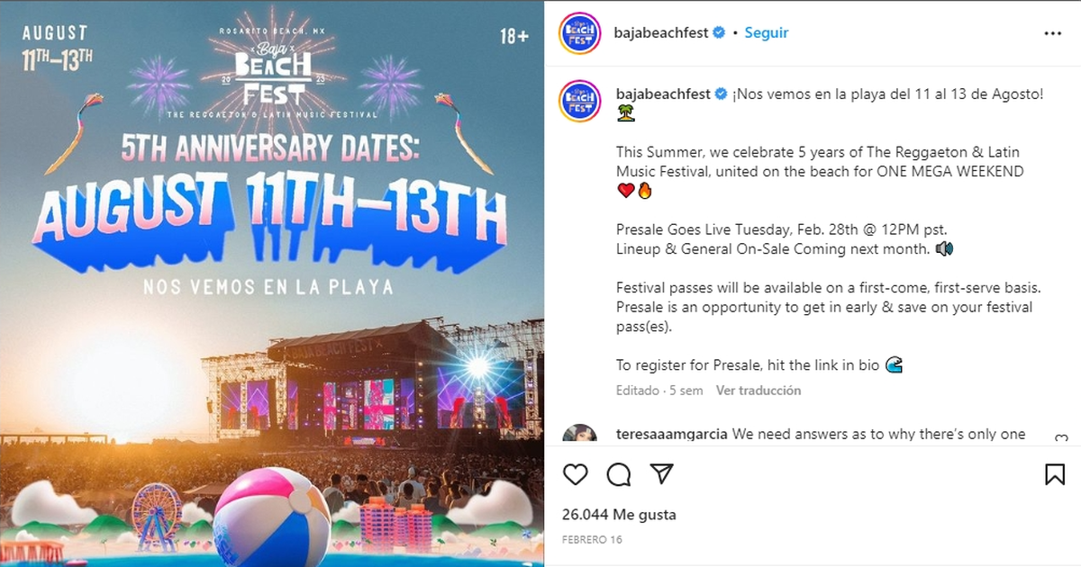 Conoce a los artistas que participan en el Baja Beach Fest