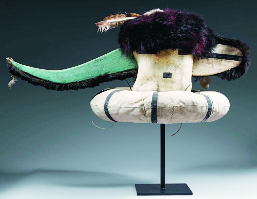 Una de las máscaras sagradas de los indígenas hopi que fue subastada (CORTESÍA)