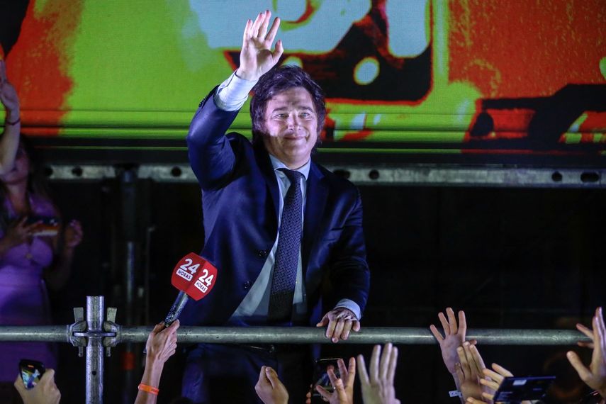 El presidente recién electo de Argentina, Javier Milei.