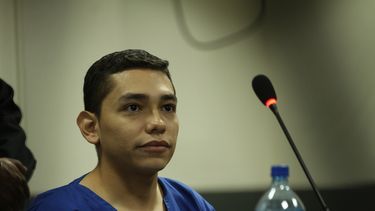 Orlando Tercero Moreno, acusado por el asesinato de la estadounidense Haley Anderson, durante el juicio en Nicaragua el 11 de octubre 2019.