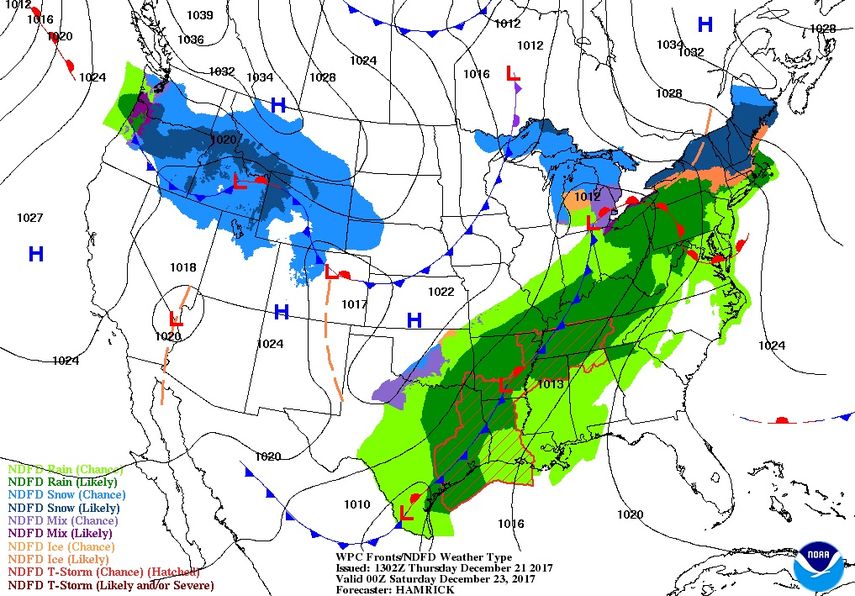 Existe una alta posibilidad de que gran parte del norte de Estados Unidos viva una blanca Navidad&nbsp;con 30 centímetros o más de nieve en la mañana del 25 de diciembre.
