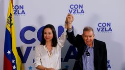 La líder opositora dijo que la oposición democrática venezuela tiene 83% de las actas que certifican la victoria presidencial de Edmundo González Urrutia