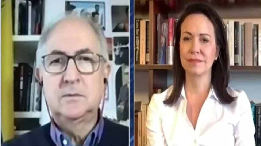 Antonio Ledezma y María Corina Machado durante un foro de Nueva Economía Fórum. Archivo.