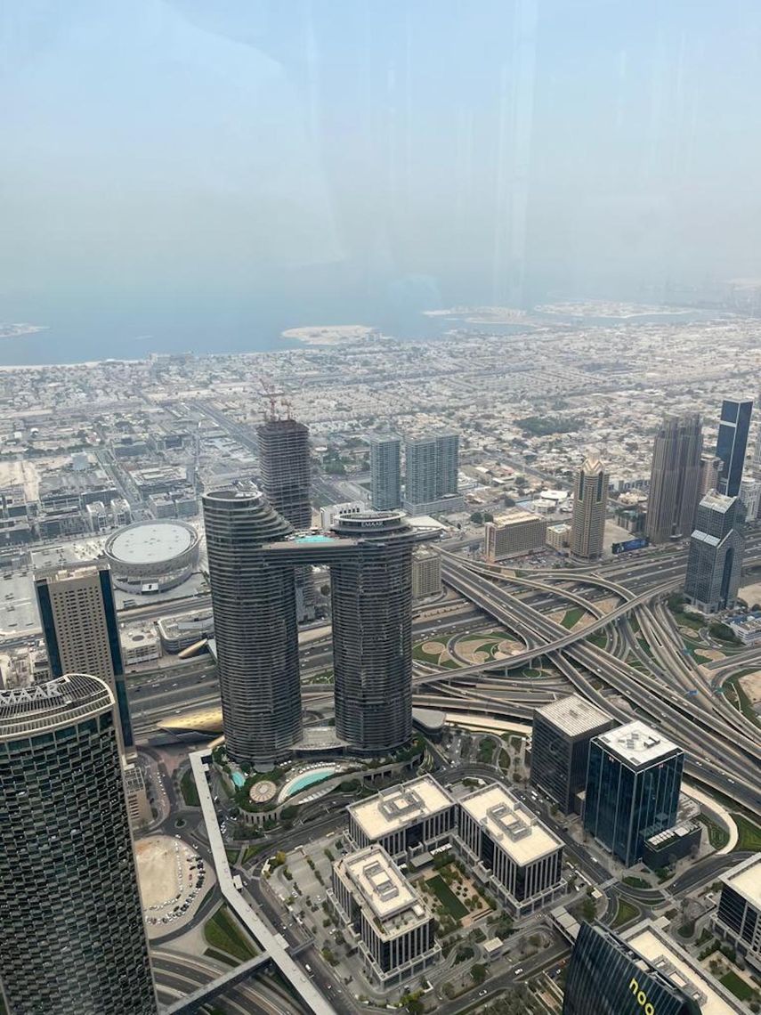 Vista de Dubai desde la terraza del Burj Khalifa, el edificio más alto del mundo.&nbsp;